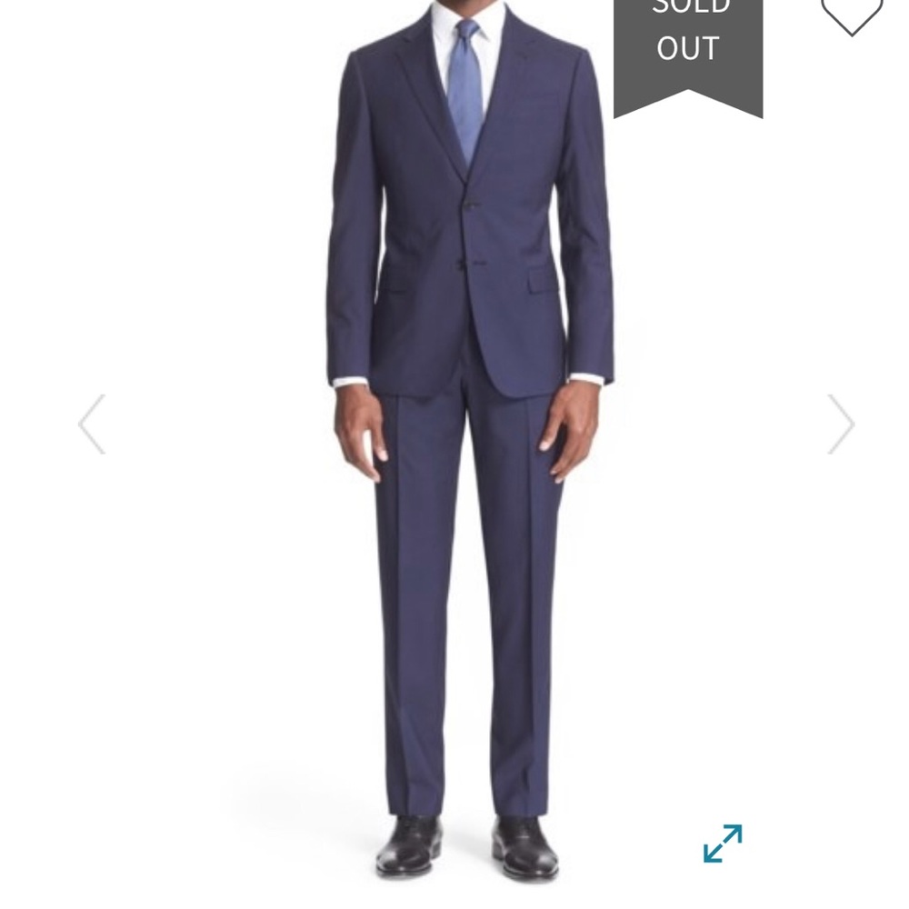 Armani Collezioni Solid dark gray jacket & slack